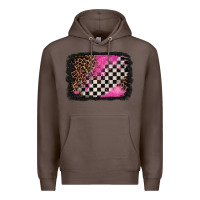 Coffee racing leopard background Premium Hoodie - Jasminsmagicworld