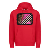 Red racing leopard background Premium Hoodie - Jasminsmagicworld