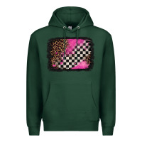 Sports Green racing leopard background Premium Hoodie - Jasminsmagicworld