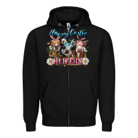 Black Happy Easter Heifers Zipper Hoodie - RanaPortraitStore