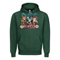 Sports Green Happy Easter Heifers Zipper Hoodie - RanaPortraitStore