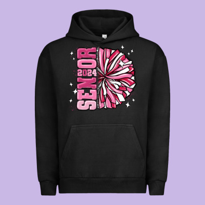 Senior 2024 Pink Cheer Urban Hoodie Designed By Maliassmallbusiness