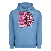 Pigment Pebble Blue senior 2024 pink cheer Urban Hoodie - MaliasSmallBusiness