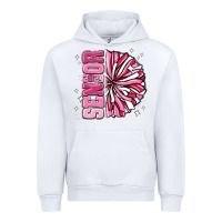 White senior 2024 pink cheer Urban Hoodie - MaliasSmallBusiness