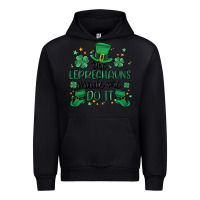 Black the leprechauns made me do it Urban Hoodie - MaliasSmallBusiness