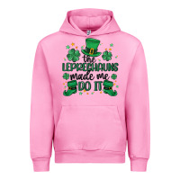 Fuchsia Pink the leprechauns made me do it Urban Hoodie - MaliasSmallBusiness