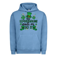 Pigment Pebble Blue the leprechauns made me do it Urban Hoodie - MaliasSmallBusiness