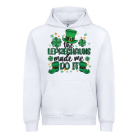 White the leprechauns made me do it Urban Hoodie - MaliasSmallBusiness