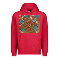 Cardinal highland cow turquoise gemstones western patterns Premium Hoodie - BarkalooDesign