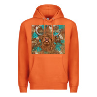 Carrot highland cow turquoise gemstones western patterns Premium Hoodie - BarkalooDesign