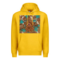 Lemon highland cow turquoise gemstones western patterns Premium Hoodie - BarkalooDesign