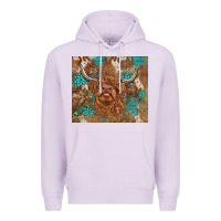 Lilac highland cow turquoise gemstones western patterns Premium Hoodie - BarkalooDesign