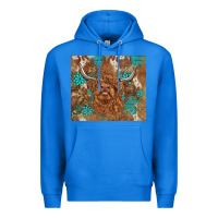 True Royal highland cow turquoise gemstones western patterns Premium Hoodie - BarkalooDesign