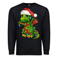 Black Christmas Cute Dragon Premium Sweatshirt - FaDigitalArtStudio