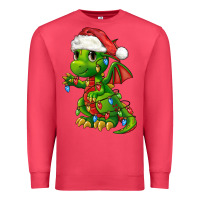 Cardinal Christmas Cute Dragon Premium Sweatshirt - FaDigitalArtStudio
