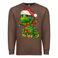 Chestnut Christmas Cute Dragon Premium Sweatshirt - FaDigitalArtStudio