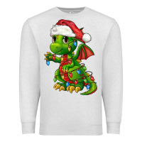 Oatmeal Heather Christmas Cute Dragon Premium Sweatshirt - FaDigitalArtStudio