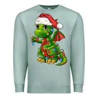 Seafoam Christmas Cute Dragon Premium Sweatshirt - FaDigitalArtStudio