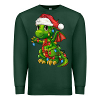 Sports Green Christmas Cute Dragon Premium Sweatshirt - FaDigitalArtStudio