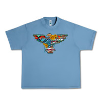 Pebble Blue thunderbird with usa flag and sunflowers Urban Heavy Tee - Artiststas