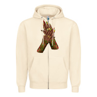 Sandshell juneteenth nail art with afro hand Zipper Hoodie - texasbilliewilder