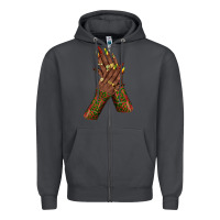 Smoke juneteenth nail art with afro hand Zipper Hoodie - texasbilliewilder