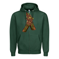 Sports Green juneteenth nail art with afro hand Zipper Hoodie - texasbilliewilder
