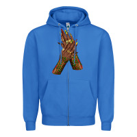 True Royal juneteenth nail art with afro hand Zipper Hoodie - texasbilliewilder