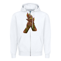 White juneteenth nail art with afro hand Zipper Hoodie - texasbilliewilder
