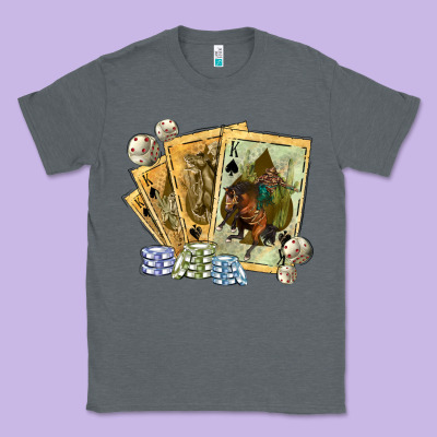 Classic Tee western rodeo playing cards tbw