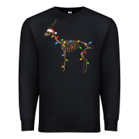 Black christmas deer skeleton Premium Sweatshirt - FaDigitalArtStudio
