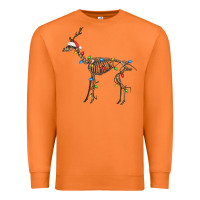Carrot christmas deer skeleton Premium Sweatshirt - FaDigitalArtStudio