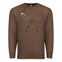 Chestnut christmas deer skeleton Premium Sweatshirt - FaDigitalArtStudio