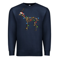 Navy christmas deer skeleton Premium Sweatshirt - FaDigitalArtStudio
