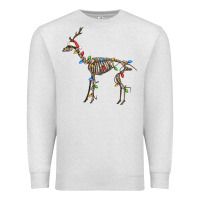 Oatmeal Heather christmas deer skeleton Premium Sweatshirt - FaDigitalArtStudio