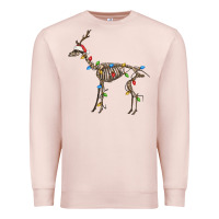 Christmas Deer Skeleton Premium Sweatshirt | Teevron