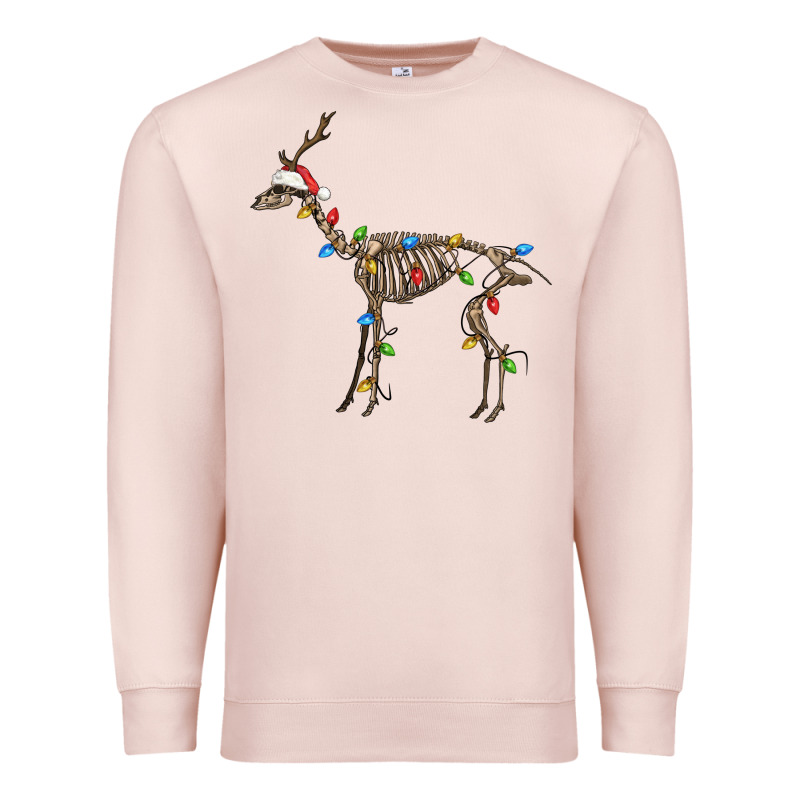 Christmas Deer Skeleton Premium Sweatshirt by FaDigitalArtStudio | Teevron