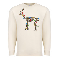 Sandshell christmas deer skeleton Premium Sweatshirt - FaDigitalArtStudio