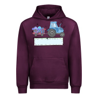 Mauve Wine easter tractor boy Urban Hoodie - MaliasSmallBusiness
