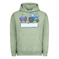Pigment Oil Green easter tractor boy Urban Hoodie - MaliasSmallBusiness