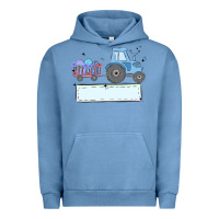 Pigment Pebble Blue easter tractor boy Urban Hoodie - MaliasSmallBusiness