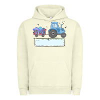 Pigment Pistachio easter tractor boy Urban Hoodie - MaliasSmallBusiness