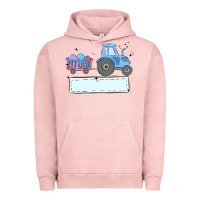 Pigment Salmon easter tractor boy Urban Hoodie - MaliasSmallBusiness