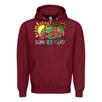Burgundy summer camp Zipper Hoodie - Zillion Design Studio