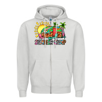 Dove Grey summer camp Zipper Hoodie - Zillion Design Studio