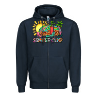 Navy summer camp Zipper Hoodie - Zillion Design Studio
