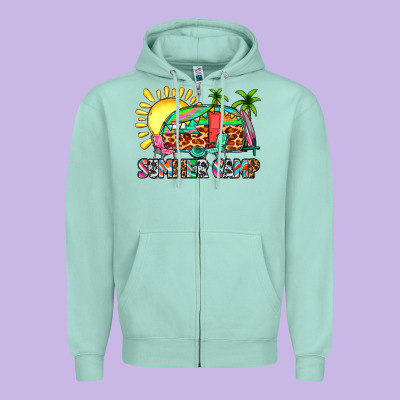 Summer Camp Zipper Hoodie Designed By Zillion Design Studio