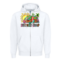 White summer camp Zipper Hoodie - Zillion Design Studio