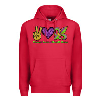 Cardinal peace love mardi gras Premium Hoodie - Jasminsmagicworld