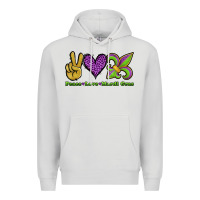 Dove Grey peace love mardi gras Premium Hoodie - Jasminsmagicworld